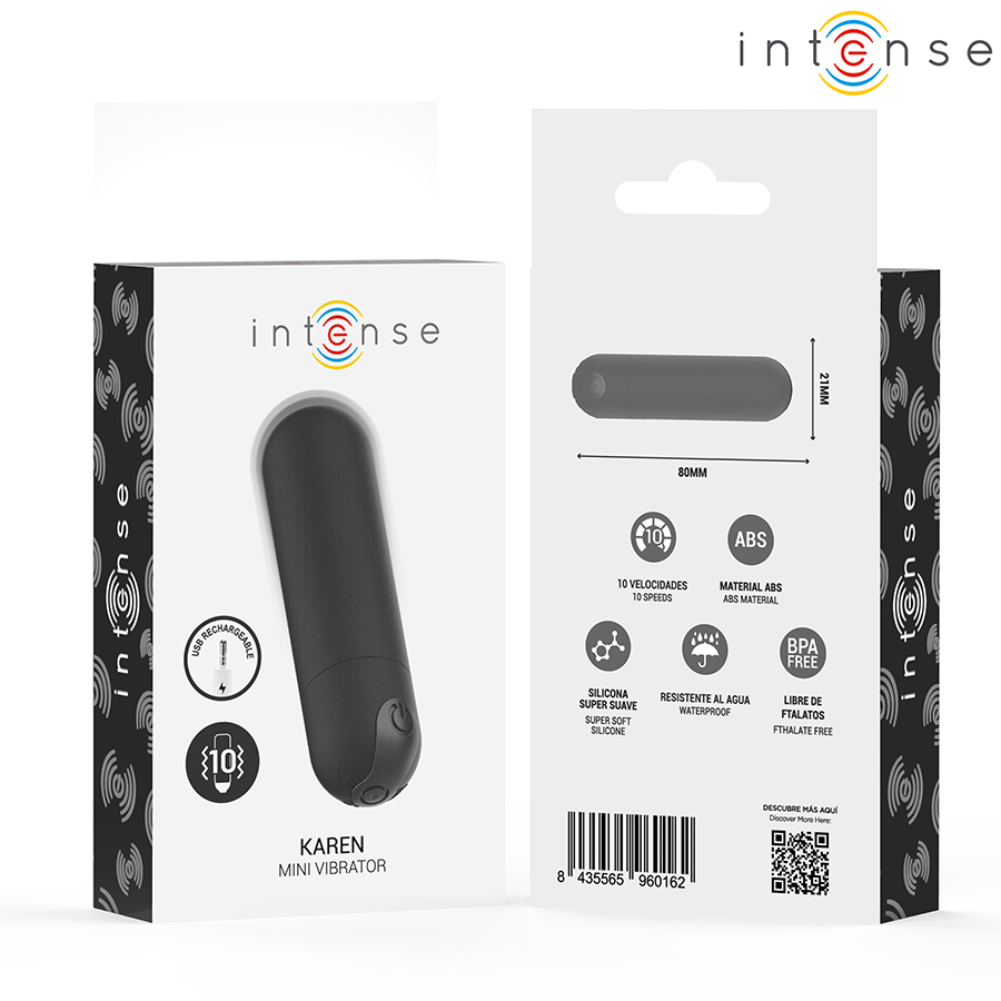 Intense Karen Mini – Wiederaufladbarer Vibrator, Schwarz