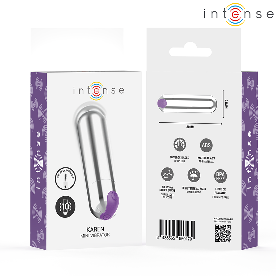 Intense Karen Mini – Wiederaufladbarer Vibrator, Silber