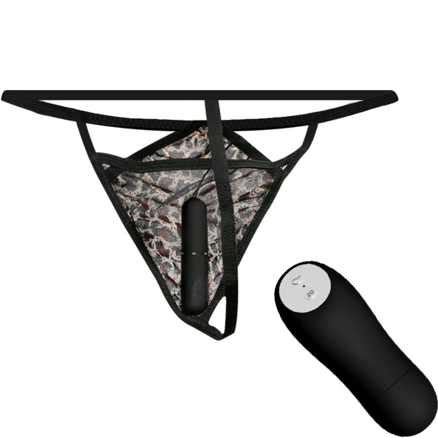 Baile – Stringtanga mit Vibrationskugel und Fernbedienung, Schwarz
