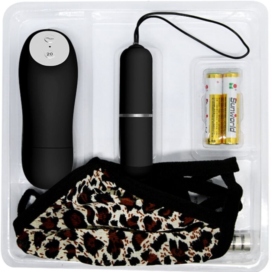 Baile – Stringtanga mit Vibrationskugel und Fernbedienung, Schwarz