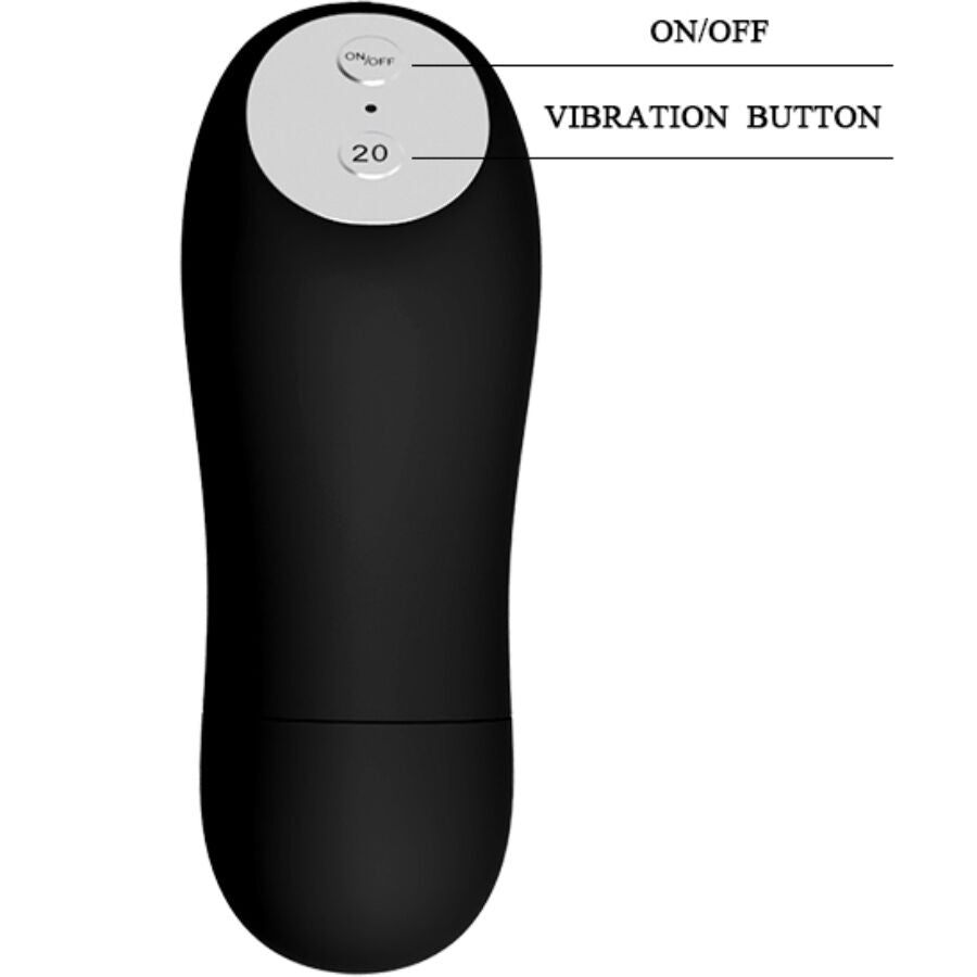 Baile – Stringtanga mit Vibrationskugel und Fernbedienung, Schwarz
