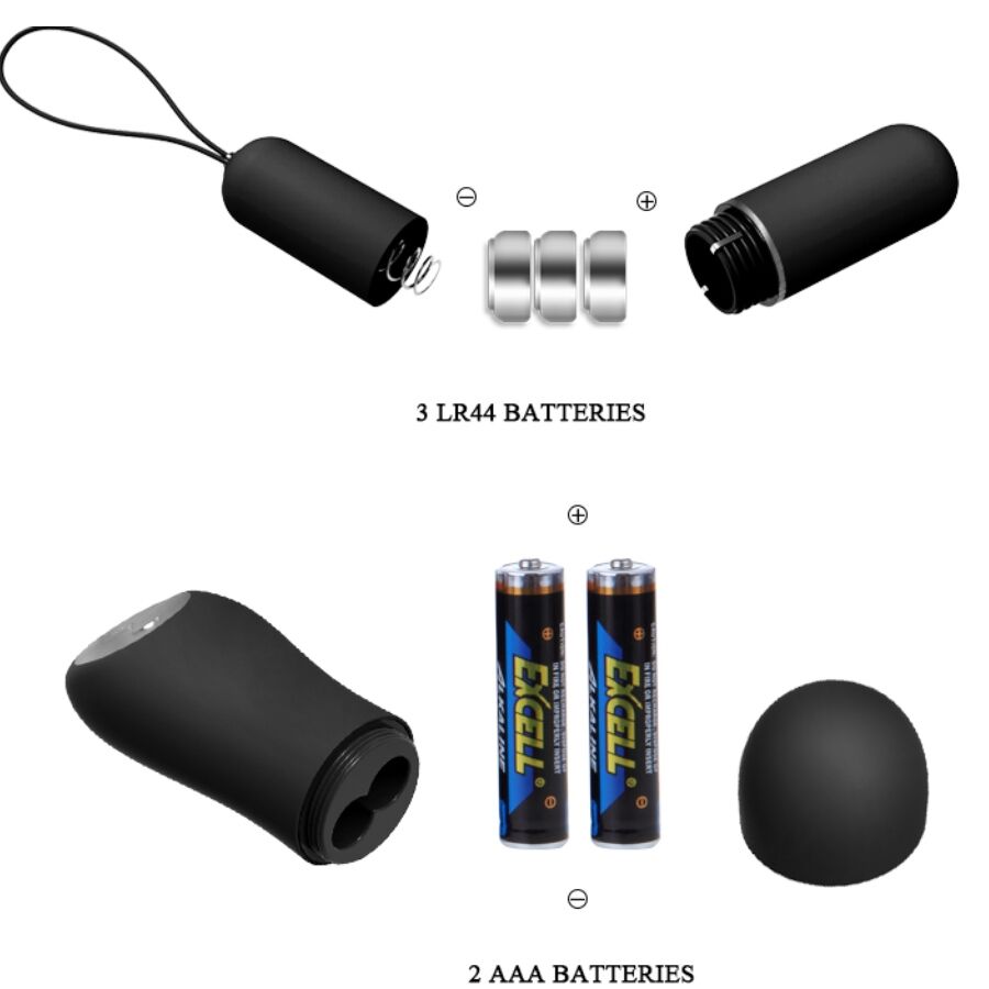 Baile – Stringtanga mit Vibrationskugel und Fernbedienung, Schwarz