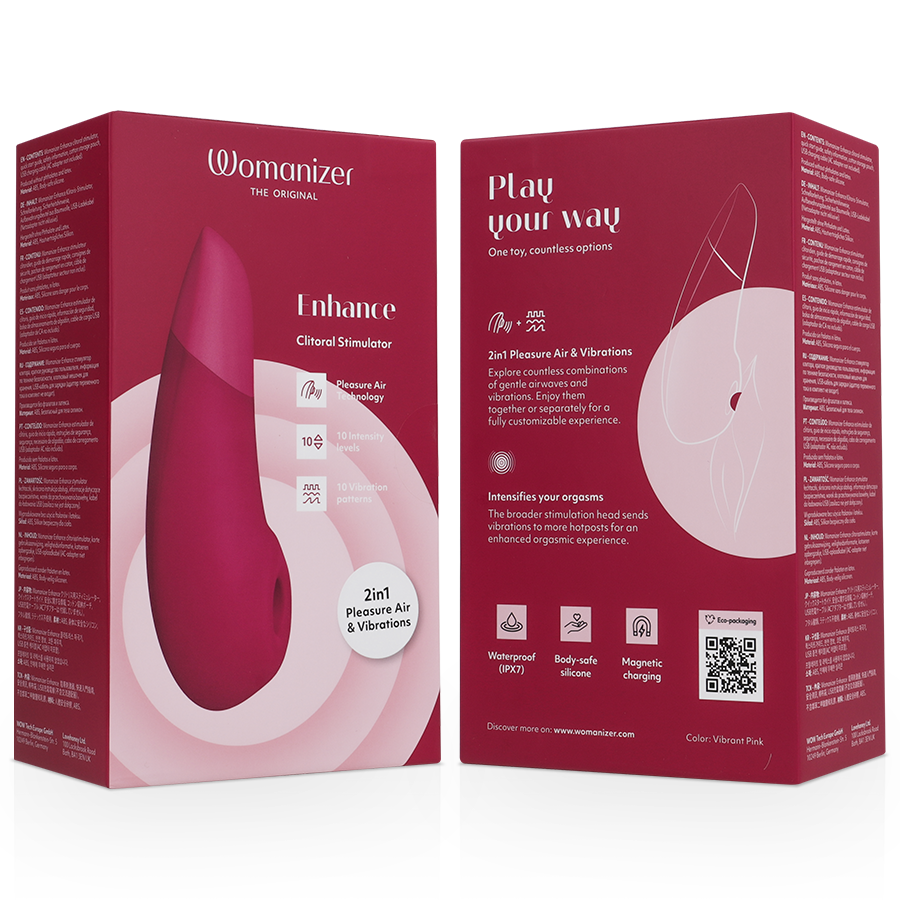 Womanizer Premium Eco – Klitorisstimulator, Leuchtend Rosa