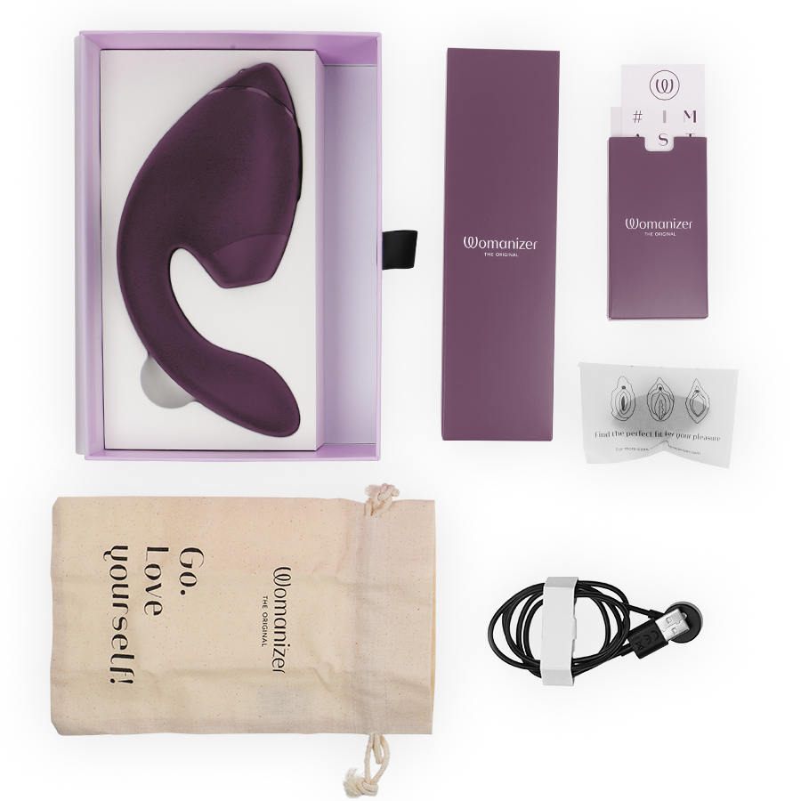 Womanizer Duo Next – Klitoris & G-Punkt Stimulator, Dunkelviolett