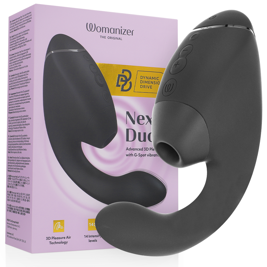 Womanizer Duo Next – Klitoris & G-Punkt Stimulator, Schwarz