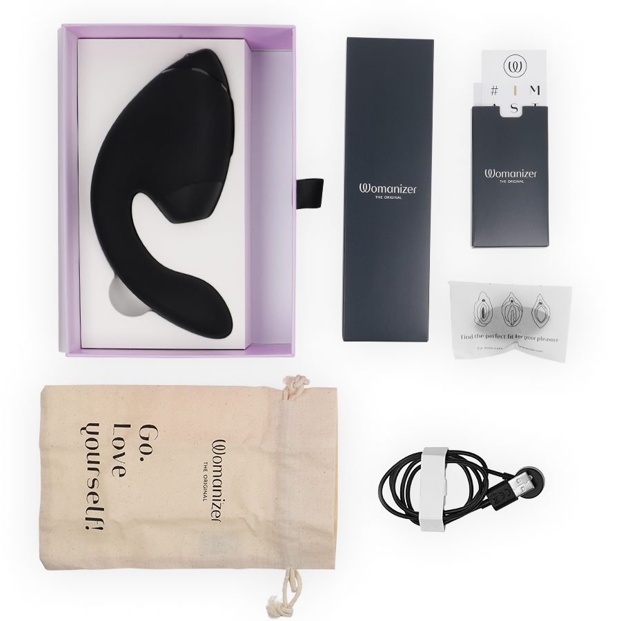 Womanizer Duo Next – Klitoris & G-Punkt Stimulator, Schwarz