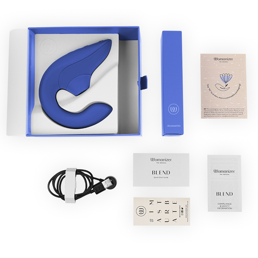 Womanizer Blend Rabbit-Vibrator – Vibrant Blue