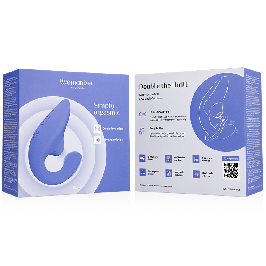 Womanizer Blend Rabbit-Vibrator – Vibrant Blue