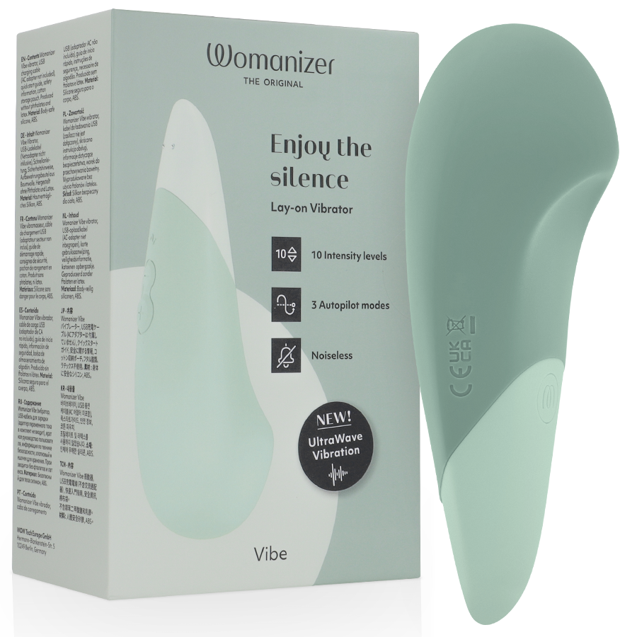 Womanizer Vibe Lay-On Vibrator – Sage, leise