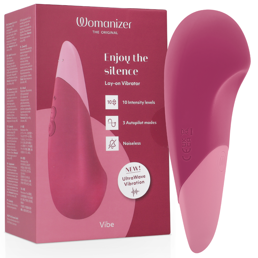 Womanizer Vibe Lay-On Vibrator – Dusky Pink, leise
