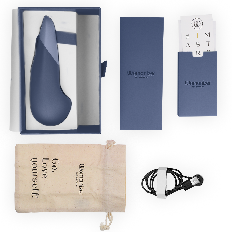 Womanizer Vibe Lay-On Vibrator – Dunkelblau, leise