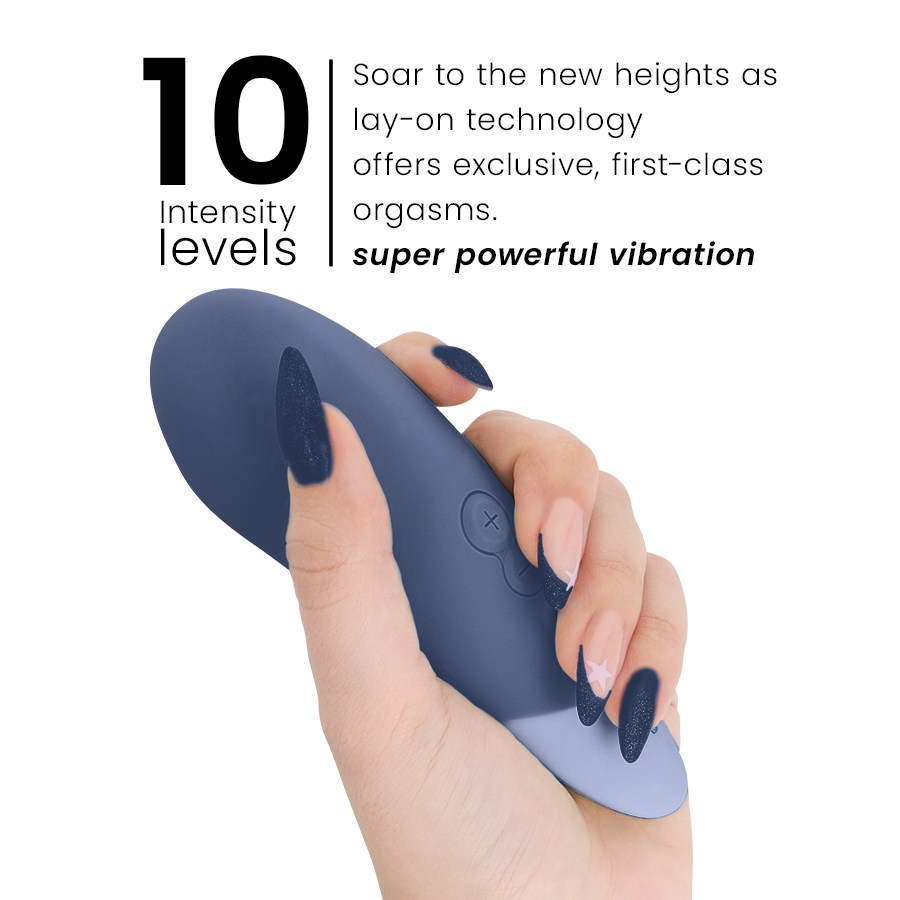 Womanizer Vibe Lay-On Vibrator – Dunkelblau, leise