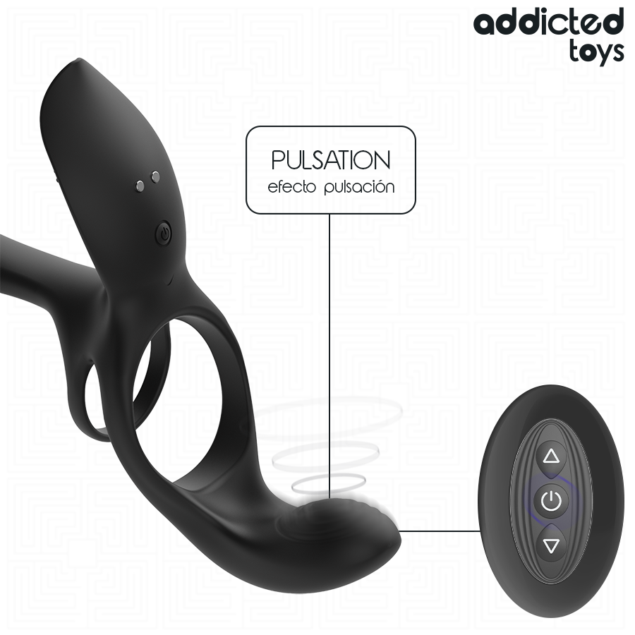 Addicted Toys Doppelter Penisring mit Klitorisstimulator