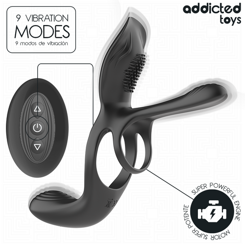 Addicted Toys Doppelter Penisring mit Klitorisstimulator