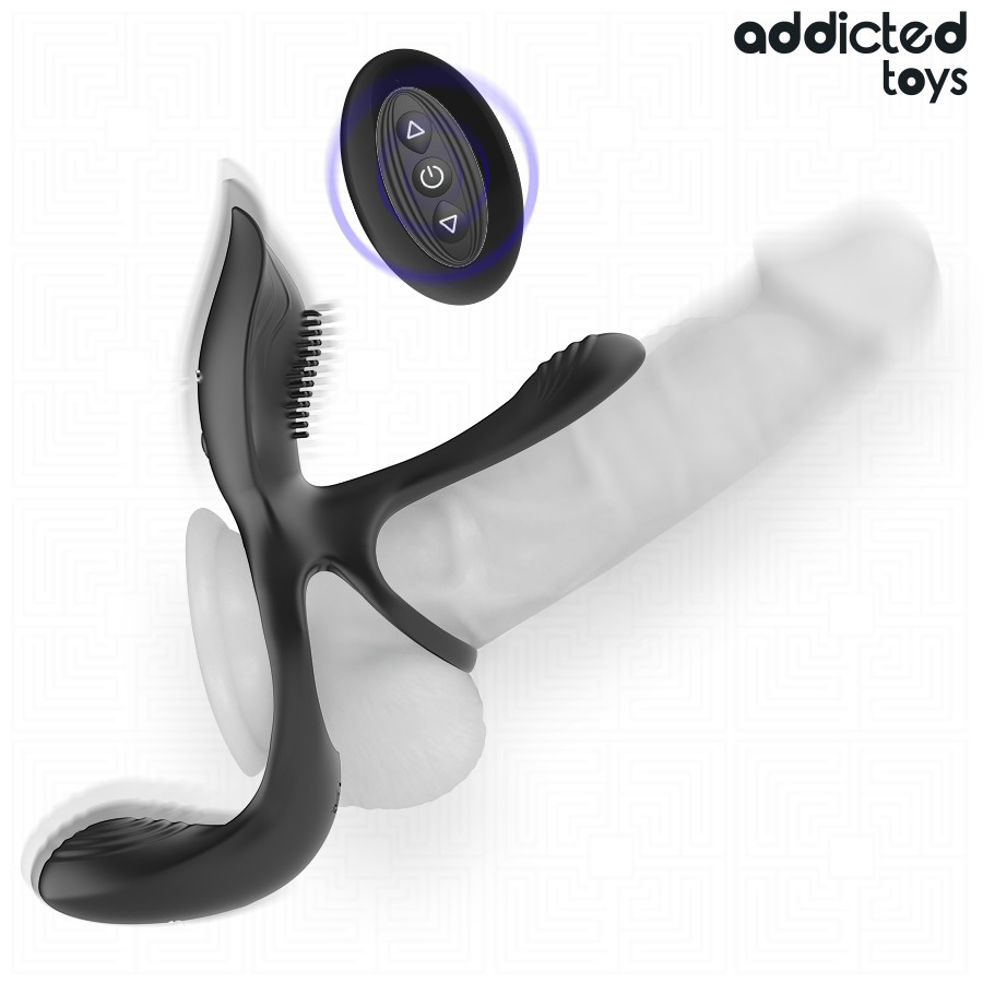Addicted Toys Doppelter Penisring mit Klitorisstimulator