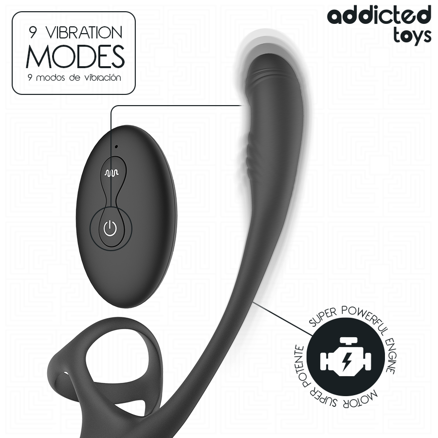 Addicted Toys Analplug – Vibration, 360 Wellung & Hodenstimulation