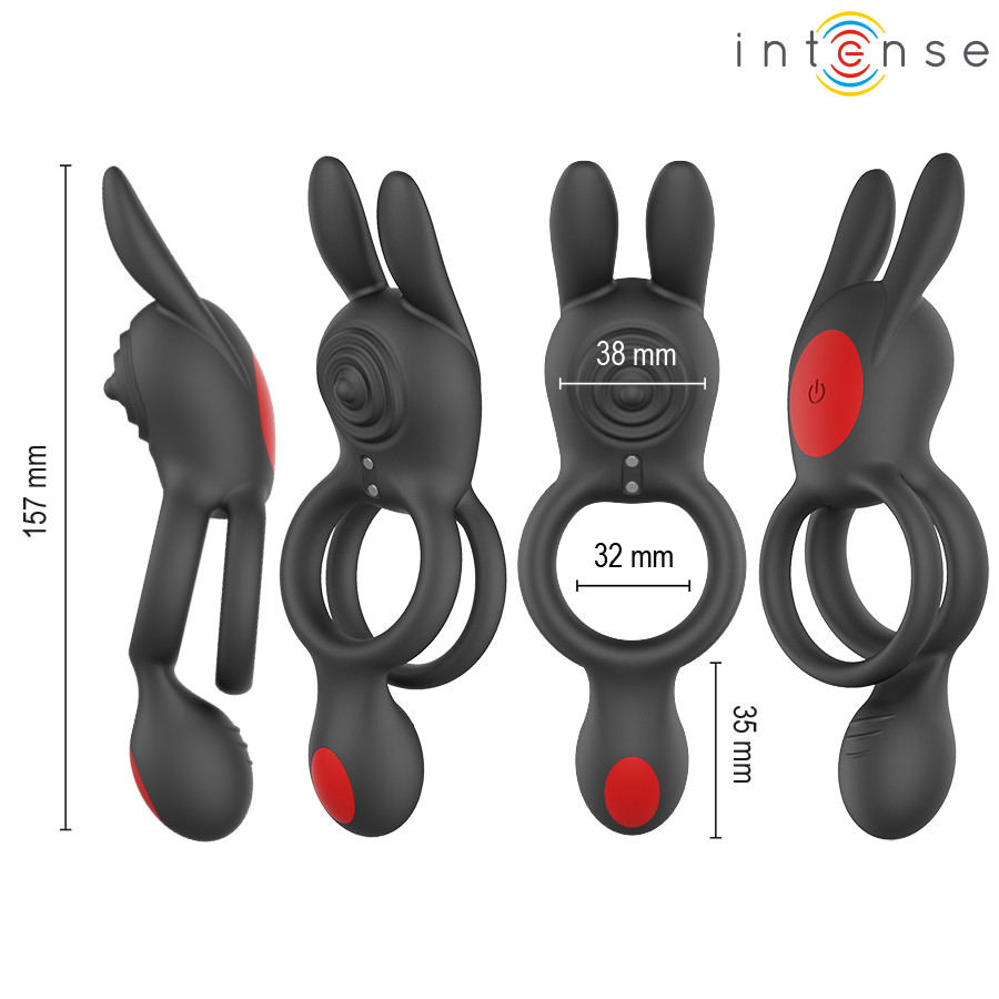 Intense Quinn – Doppelvibrations-Ring mit Fernbedienung