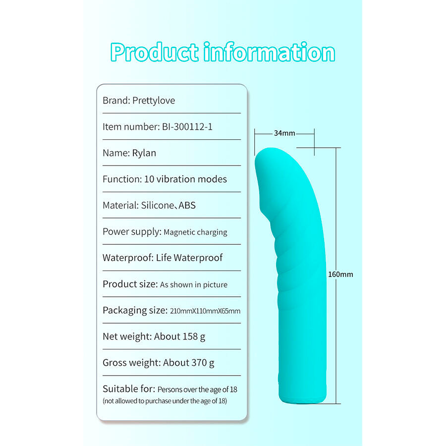 Pretty Love Rylan G-Punkt-Vibrator – Blau