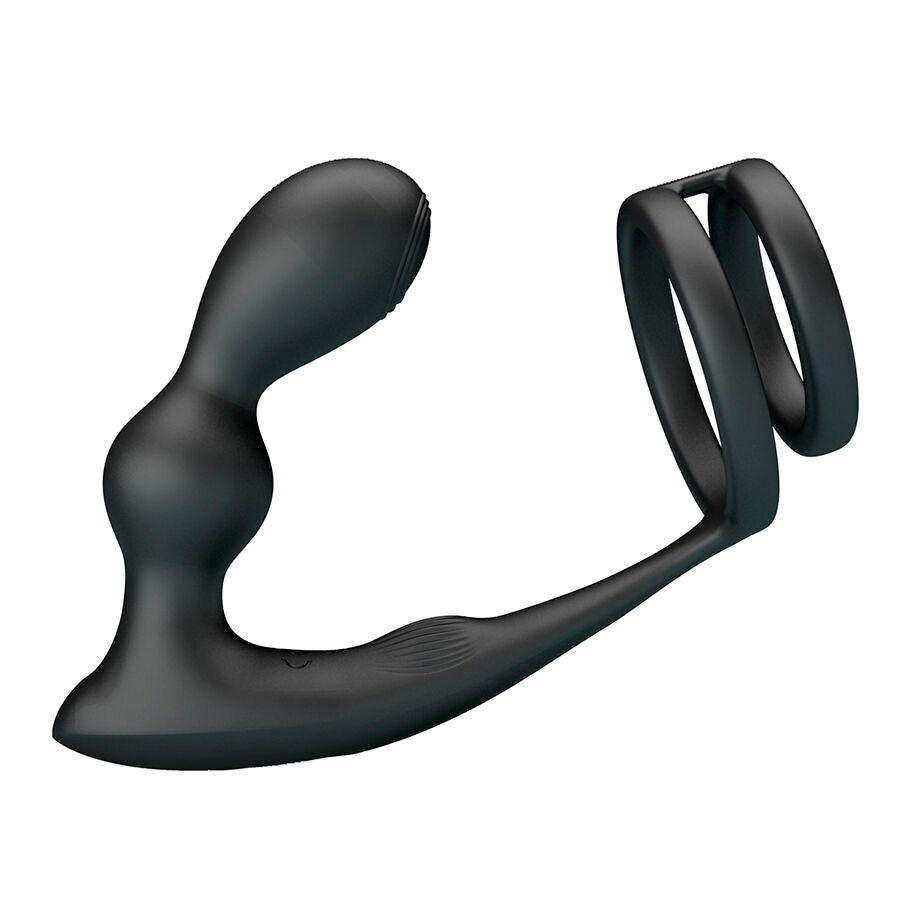 Mr. Play Analplug mit Penisring & Fernbedienung, Vibrierend