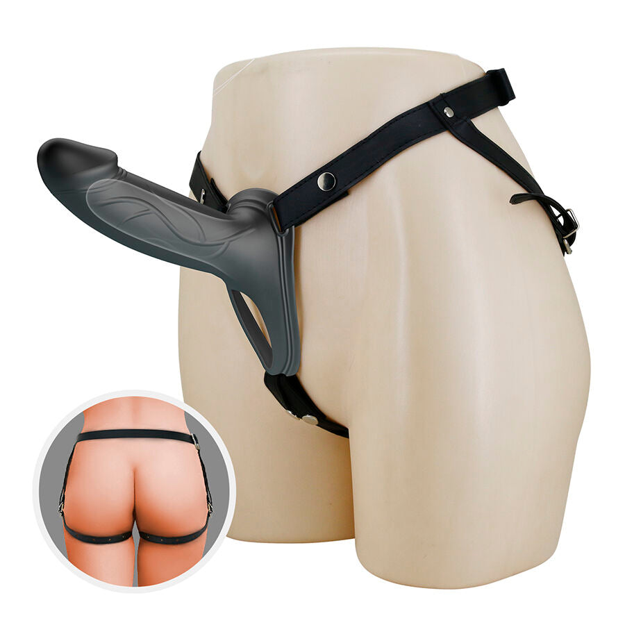 Pretty Love Landon – Vibrierendes Strap-On, Schwarz