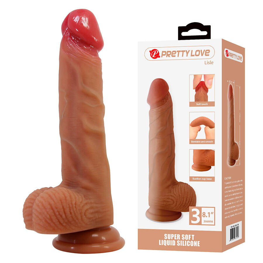 Pretty Love Lisle Realist. Dildo Saugnapf – 20,6 cm