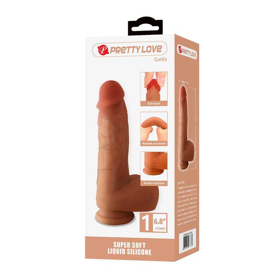 Pretty Love Curtis Realist. Dildo Saugnapf – 17,3 cm