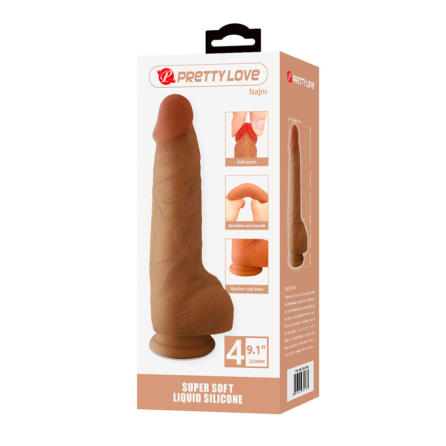 Pretty Love Najm Realist. Dildo Saugnapf – 23,2 cm