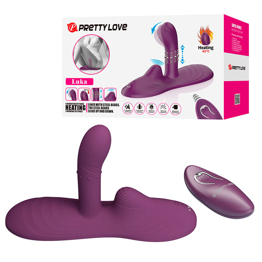 Pretty Love Luka Sitzvibrator – Waerme & Fernbedienung