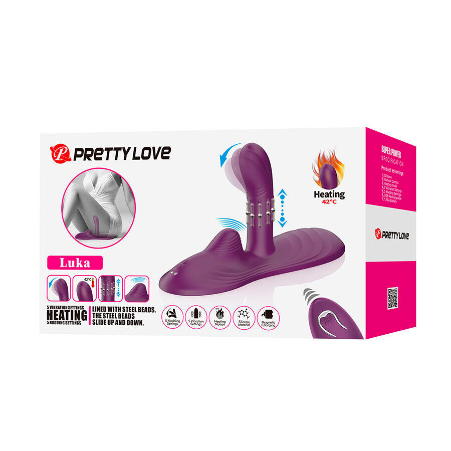 Pretty Love Luka Sitzvibrator – Waerme & Fernbedienung