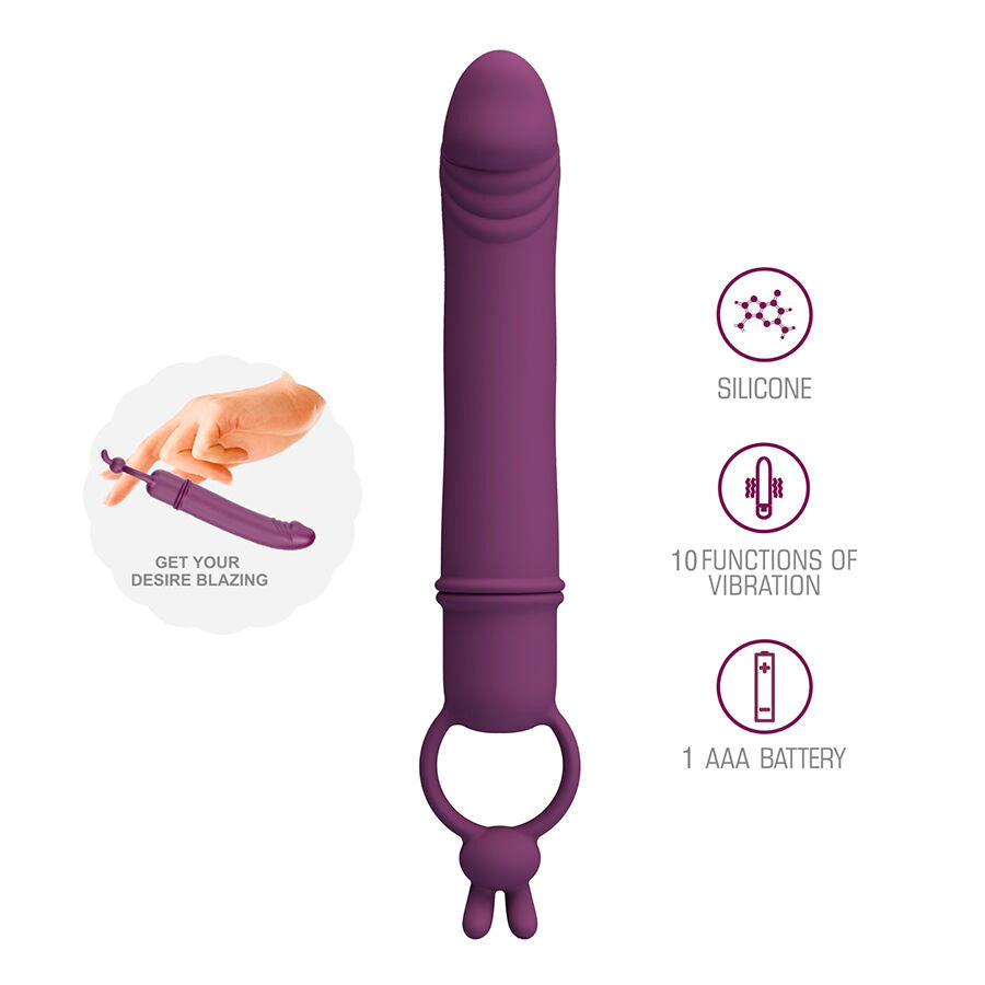 Pretty Love Cora Vibrator Penisform mit Widerstandsring