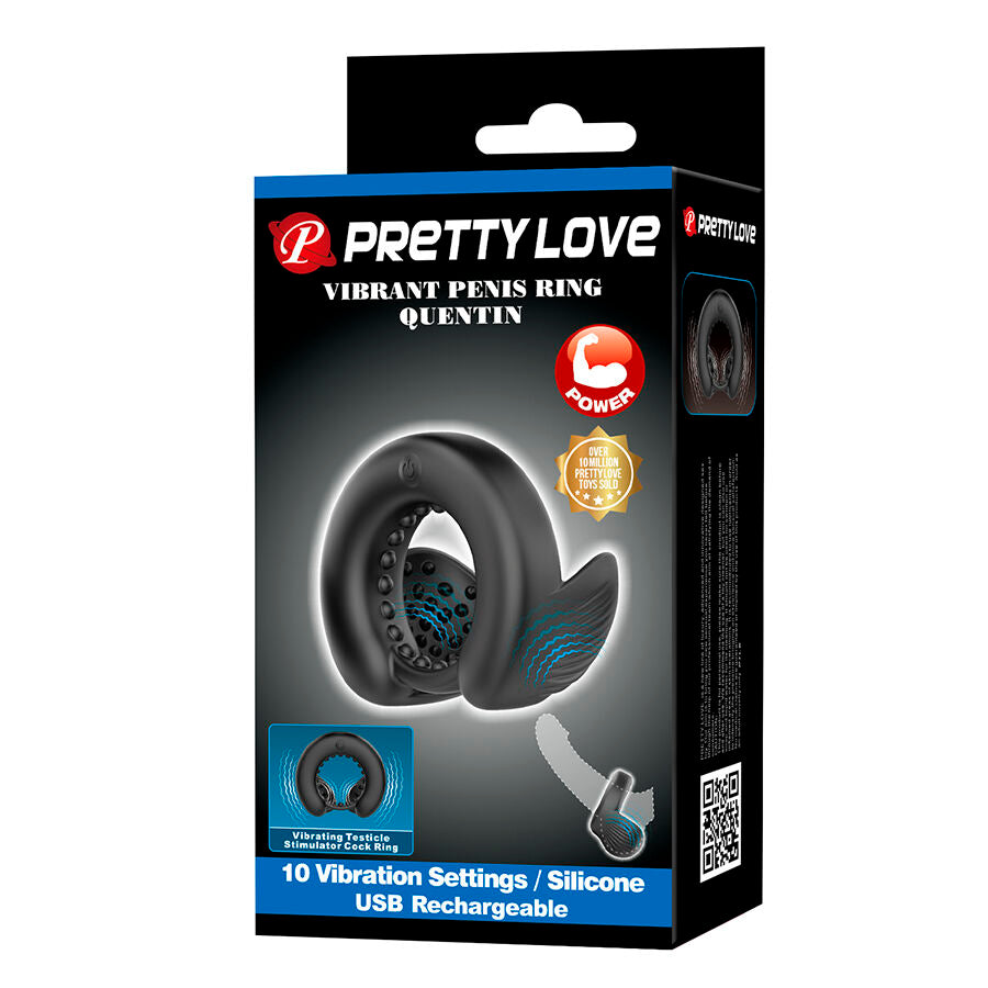 Pretty Love Quentin Penisring mit Hodenstimulator