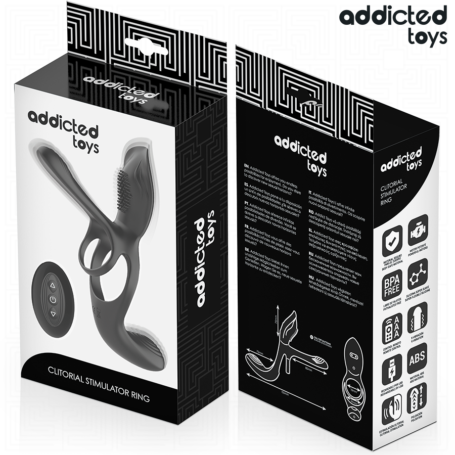 Addicted Toys Doppelter Penisring mit Klitorisstimulator