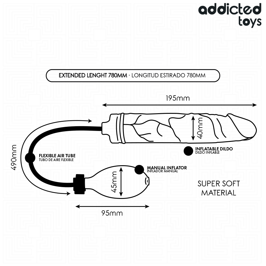 Addicted Toys Aufblasbarer Dildo Modell 4 – Silikon, P-Spot