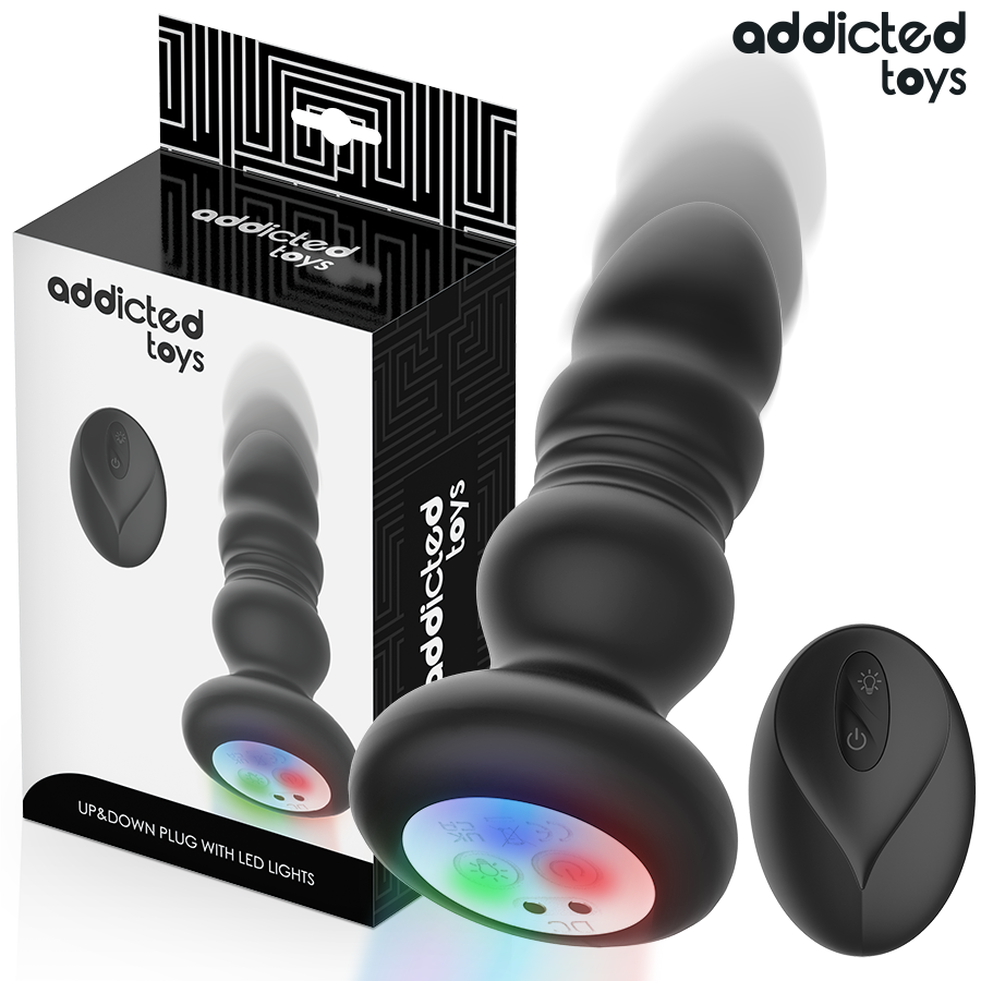 Addicted Toys Rotierender Analplug – LED, Vibration & FB