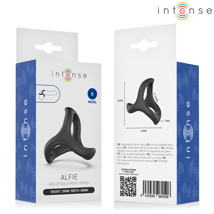Intense Alfie – Verstellbarer Dreifach-Penisring Modell 6