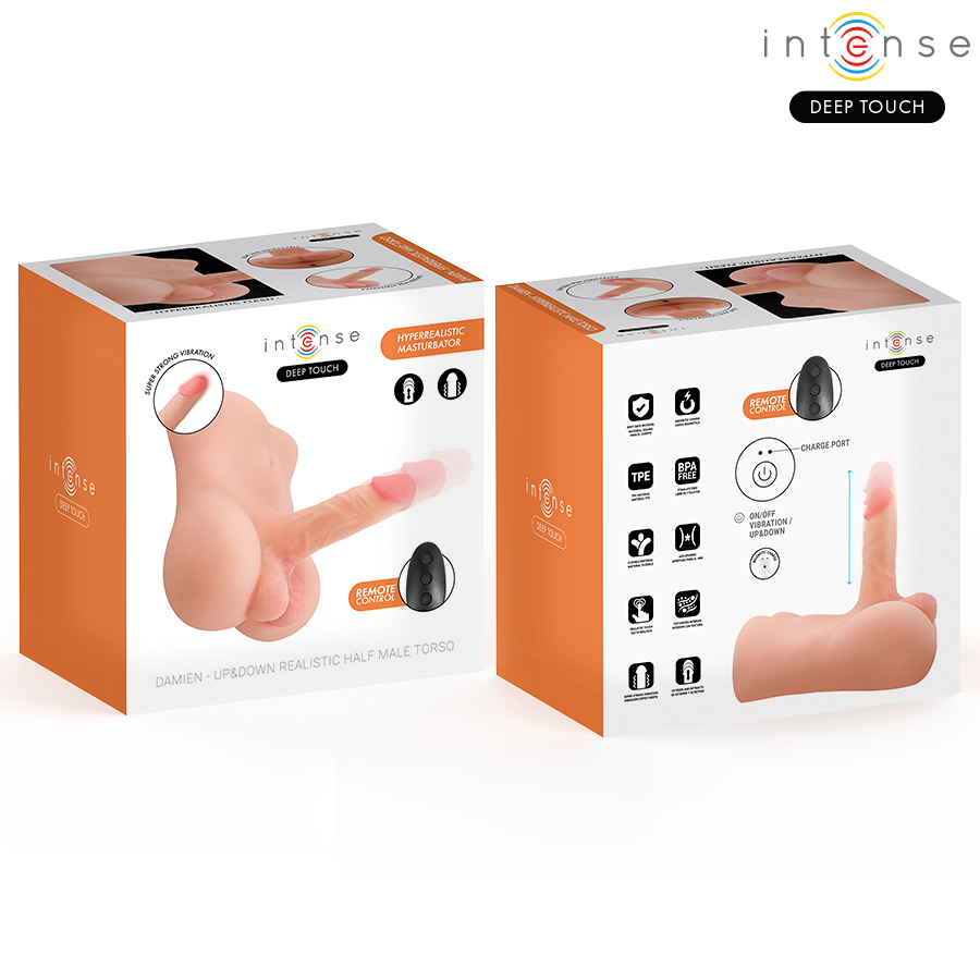 Intense Deep Touch Damien – Torso mit Realistischem Dildo