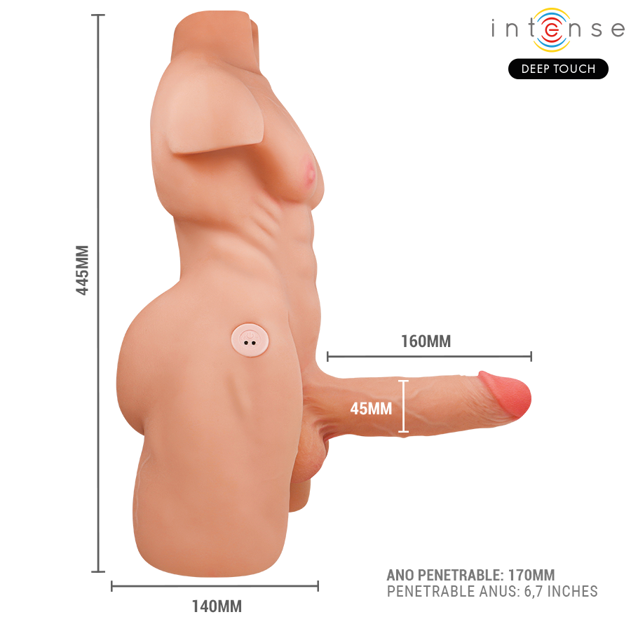 Intense Deep Touch Marty – Torso mit Anus & Dildo