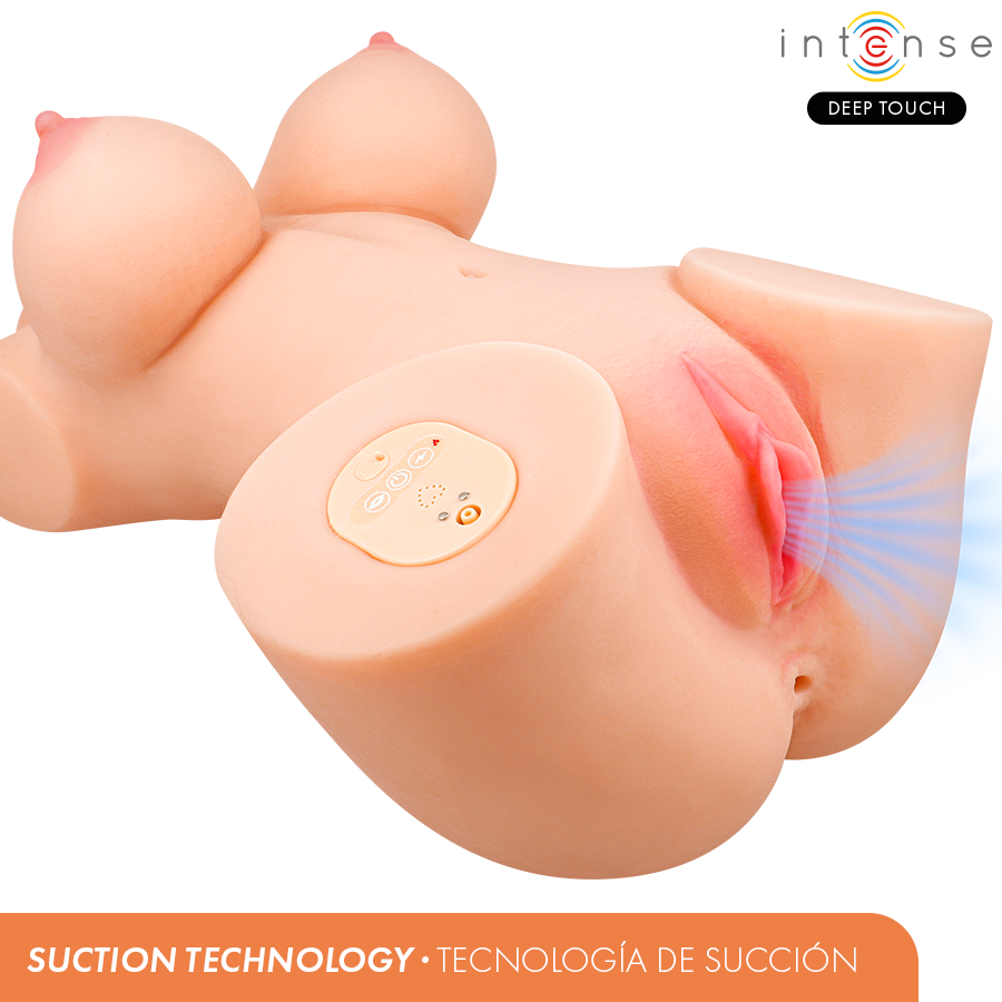 Intense Deep Touch Vero – Vagina-Torso mit Saug & Waerme