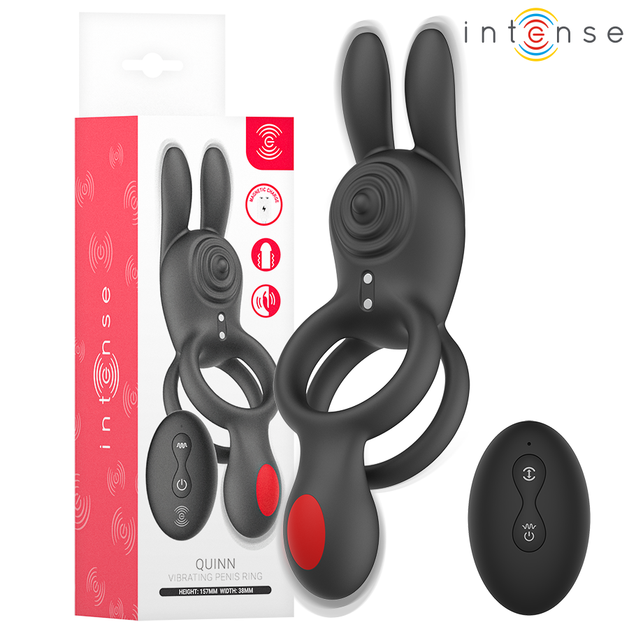 Intense Quinn – Doppelvibrations-Ring mit Fernbedienung