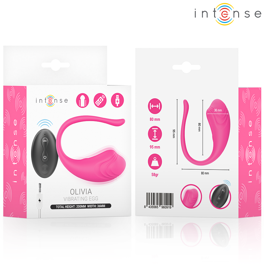 Intense Olivia Vibrations-Ei – Fernbedienung, Pink