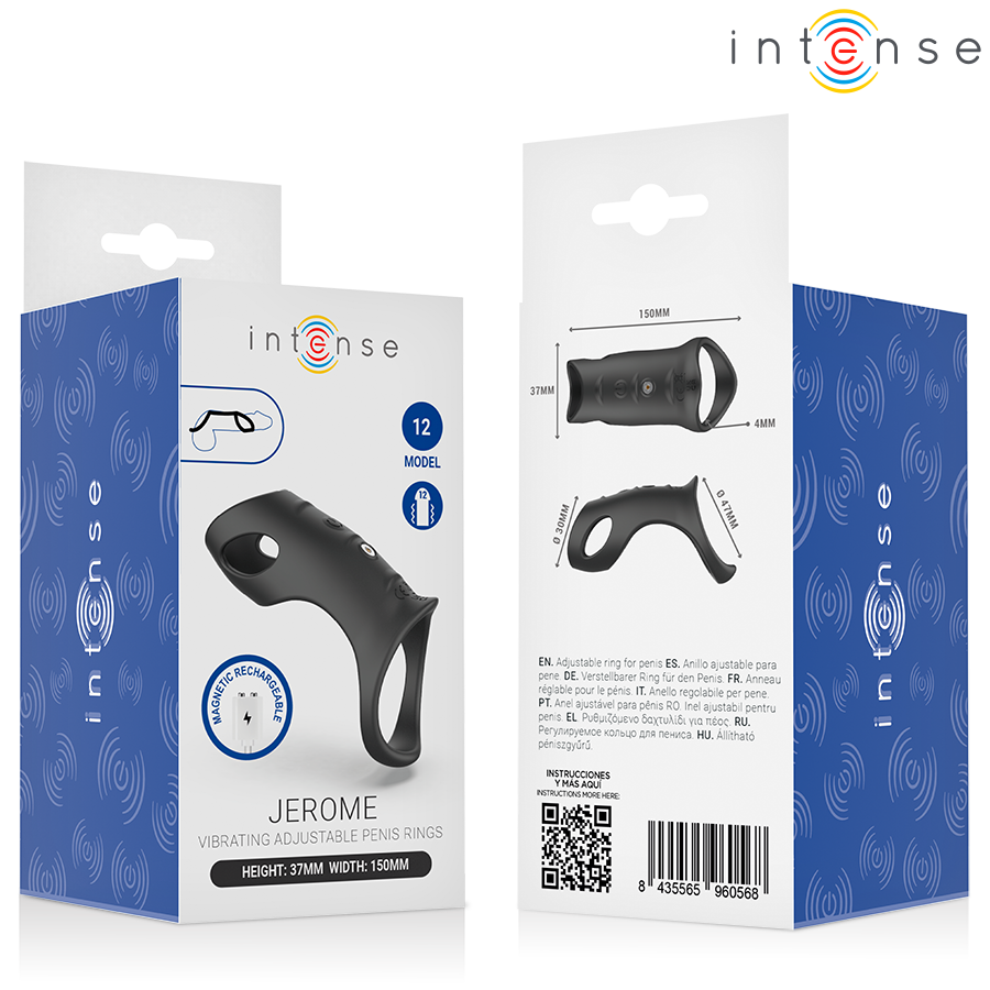 Intense Jerome – Vibrierender Penisring Modell 12, verstellbar