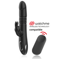 Black&Silver Kenji Rabbit-Vibrator Auf/Ab + WatchMe-Fernbedienung