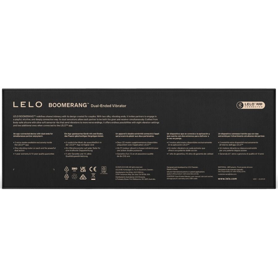 LELO Boomerang Doppelender-Vibrator Kirsch