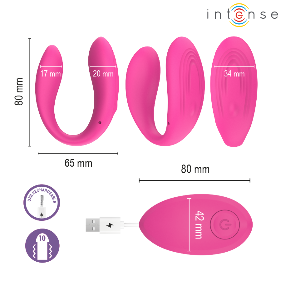 Intense Nora Vibrationsklemmenstimulator Pink