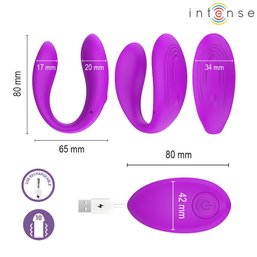 Intense Nora Vibrationsklemmenstimulator Lila