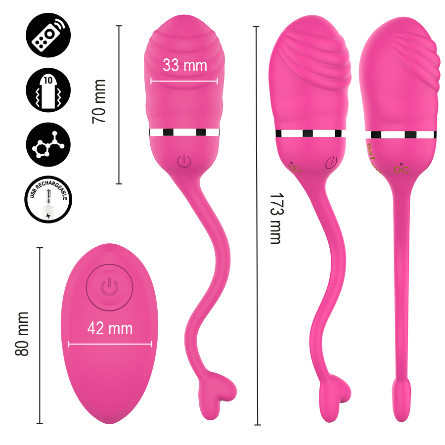 Intense Sookie Fernbedienungs-Vibrationsei Rosa