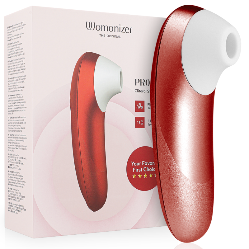 Womanizer Pro Vibrant Klitoralstimulator Burgunder