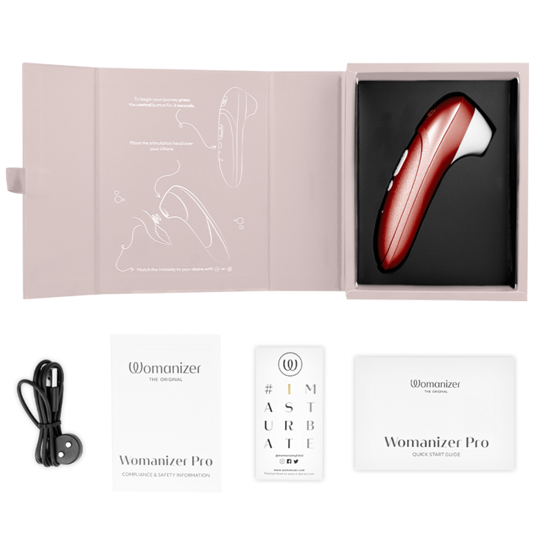 Womanizer Pro Vibrant Klitoralstimulator Burgunder