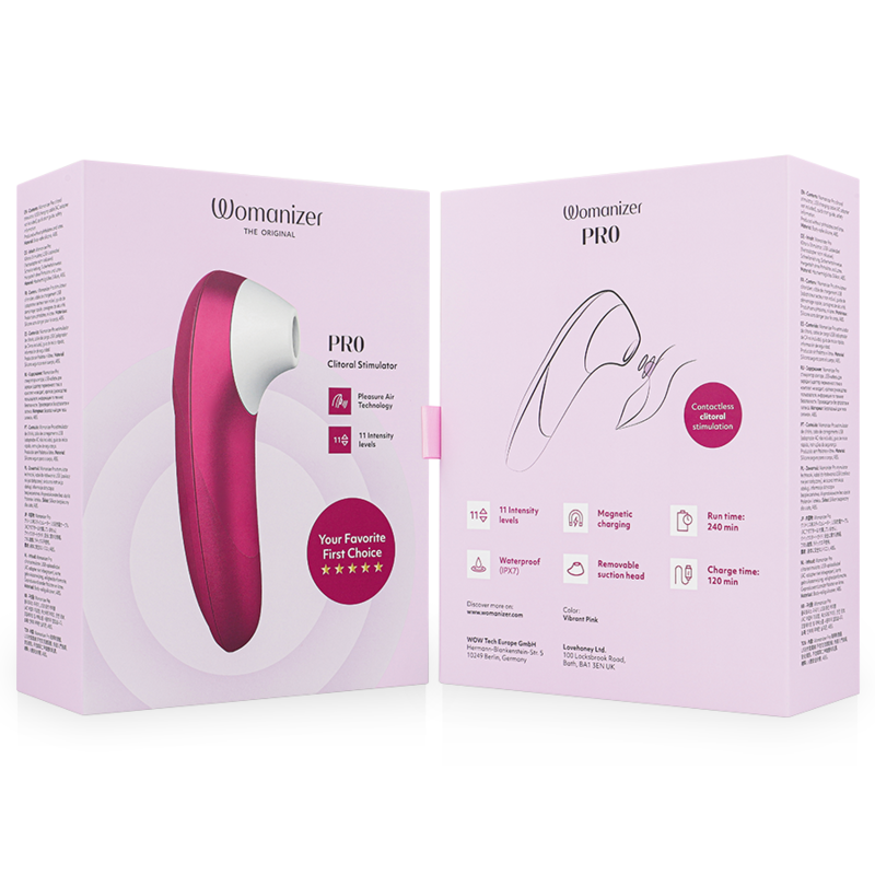 Womanizer Pro Vibrant Klitoralstimulator Pink