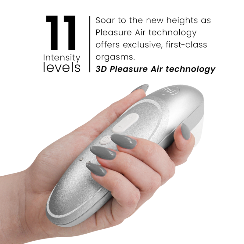 Womanizer Pro Vibrant Klitoralstimulator Silbergrau